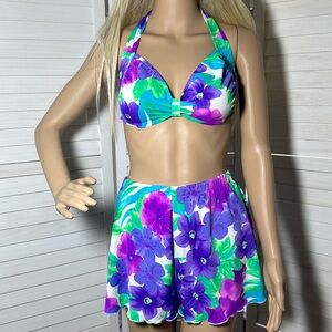 Sandcastle Swim Fit System Two Piece Floral Swimsuit